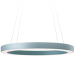 Oh! Line Pendant - Matte Black / Sea Blue
