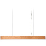 I-Club Slim Linear Pendant - Matte Nickel / Natural Cherry