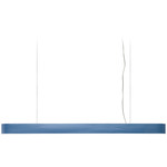 I-Club Slim Linear Pendant - Matte Nickel / Blue