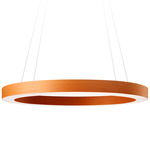 Oh! Line Pendant - Matte Black / Orange Wood