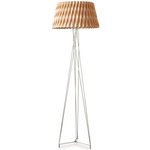 Lola Floor Lamp - Matte Nickel / Natural Beech