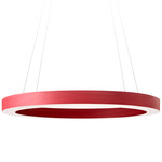 Oh! Line Pendant - Matte Black / Red