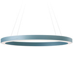 Oh! Line Pendant - Matte Black / Sea Blue