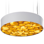 Spiro Pendant - Matte White / Yellow