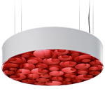 Spiro Pendant - Matte White / Red