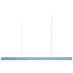 I-Line Linear Pendant - Matte White / Sea Blue