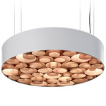 Spiro Pendant - Matte White / Natural Cherry