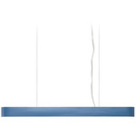 I-Club Slim Linear Pendant - Matte Nickel / Blue