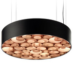Spiro Pendant - Matte Black / Natural Cherry