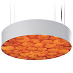 Spiro Pendant - Matte White / Orange