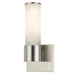 London Wall Sconce - Brushed Nickel / Spanish Alabaster