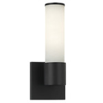 London Wall Sconce - Matte Black / Spanish Alabaster