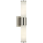 London Bathroom Vanity Light - Brushed Nickel / Spanish Alabaster