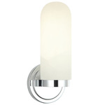 Capsula Wall Sconce - Chrome / Spanish Alabaster