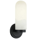 Capsula Wall Sconce - Matte Black / Spanish Alabaster