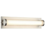 Athena Color Select Bathroom Vanity Light - Brushed Nickel / Clear / Opal