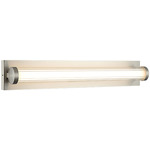 Athena Color Select Bathroom Vanity Light - Brushed Nickel / Clear / Opal