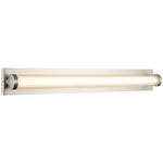Athena Color Select Bathroom Vanity Light - Brushed Nickel / Clear / Opal
