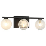 Nimbus Bathroom Vanity Light - Matte Black / White Strie