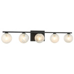 Nimbus Bathroom Vanity Light - Matte Black / White Strie