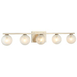 Nimbus Bathroom Vanity Light - Champagne Gold / White Strie