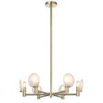 Cloudburst Chandelier - Champagne Gold / White Strie