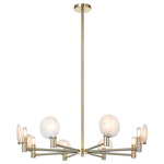 Cloudburst Chandelier - Champagne Gold / White Strie