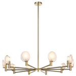 Cloudburst Chandelier - Champagne Gold / White Strie