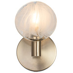 Cloudburst Wall Sconce - Champagne Gold / White Strie