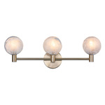 Cloudburst Bathroom Vanity Light - Champagne Gold / White Strie
