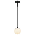 Nikini Pendant / Wall Sconce - Matte Black / Spanish Alabaster