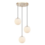 Nikini Multi Light Pendant - Aged Gold Brass / Spanish Alabaster