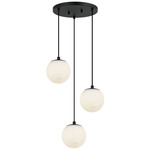 Nikini Multi Light Pendant - Matte Black / Spanish Alabaster