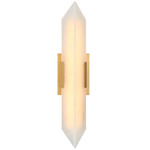 Rigio Color Select Bathroom Vanity Light - Aged Gold Brass / Alabaster