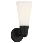 Jameson Wall Sconce - Matte Black / White