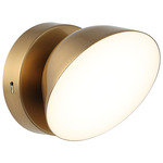 Emerson Color Select Wall Sconce - Aged Gold Brass / White Acrylic