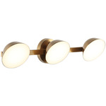 Emerson Color Select Bathroom Vanity Light - Aged Gold Brass / White Acrylic