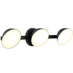 Emerson Color Select Bathroom Vanity Light - Matte Black / White Acrylic