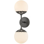 Paige 2-Light Wall Sconce - Old Bronze / Opal Matte