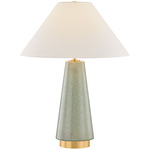 Dalaila Table Lamp - Ceramic Inked Spruce Crackle / White Linen