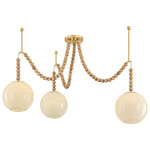 Makena Chandelier - Aged Brass / Cloud