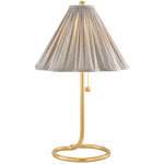 Martha Table Lamp - Aged Brass / Printed Cotton