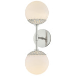 Paige 2-Light Wall Sconce - Polished Nickel / Opal Matte