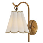 Eula Wall Sconce - Patina Brass / White Linen