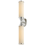 Zinnia 2-Light Wall Sconce - Polished Nickel / Matte Cloud