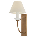 Brinlea Wall Sconce - Patina Brass / Off White