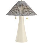 Alana Table Lamp - Aged Brass / Ivory / Mimosa Moss