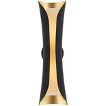 Josie Wall Sconce - Gold Leaf / Black