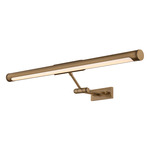 Kenya Rechargeable Adjustable Picture Light - Patina Brass / White