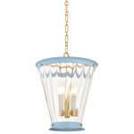 Lucretia Pendant - Soft Arctic Blue / Clear